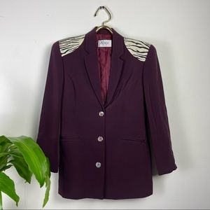90s Ozbek Burgundy Blazer